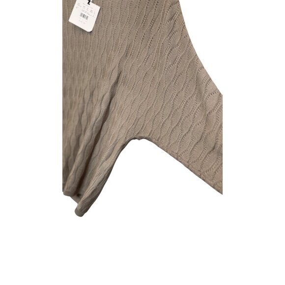 Melanie Lyne grey honeycomb knit dolman sleeve sweater size L NWT - Picture 3 of 5